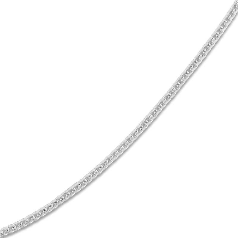 Main Image 2 of Round Solid Franco Chain Necklace 14K White Gold 16" 1.2mm