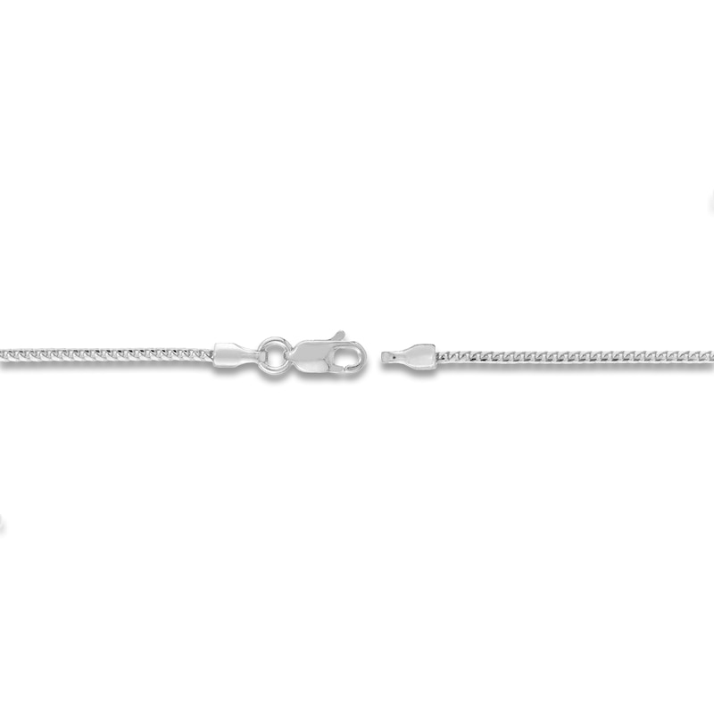 Main Image 3 of Round Solid Franco Chain Necklace 14K White Gold 16" 1.2mm