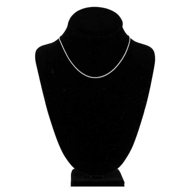 Main Image 4 of Round Solid Franco Chain Necklace 14K White Gold 16" 1.2mm