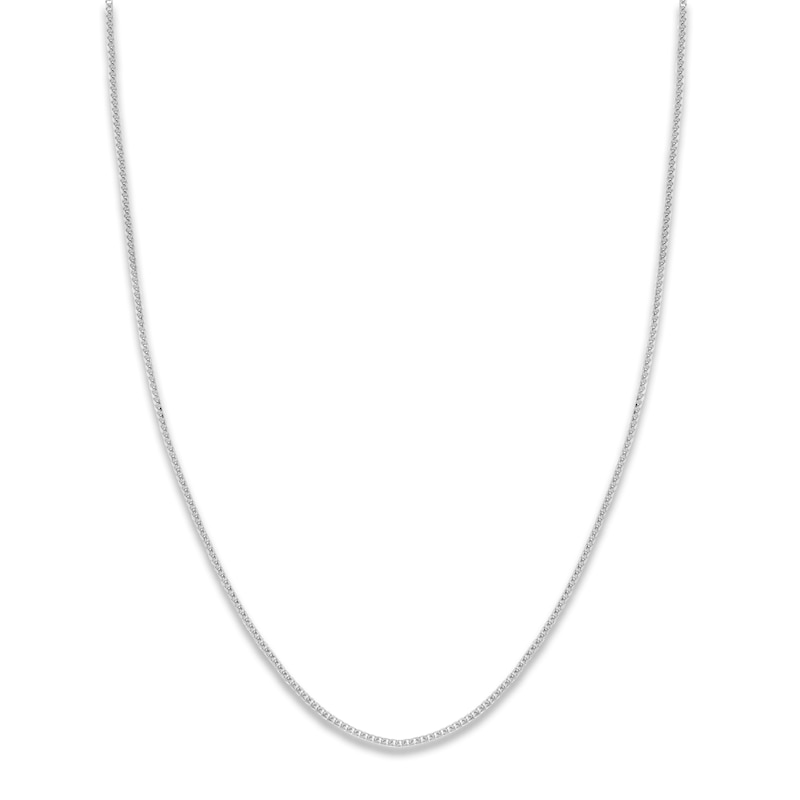 Main Image 1 of Round Solid Franco Chain Necklace 14K White Gold 20" 1.2mm