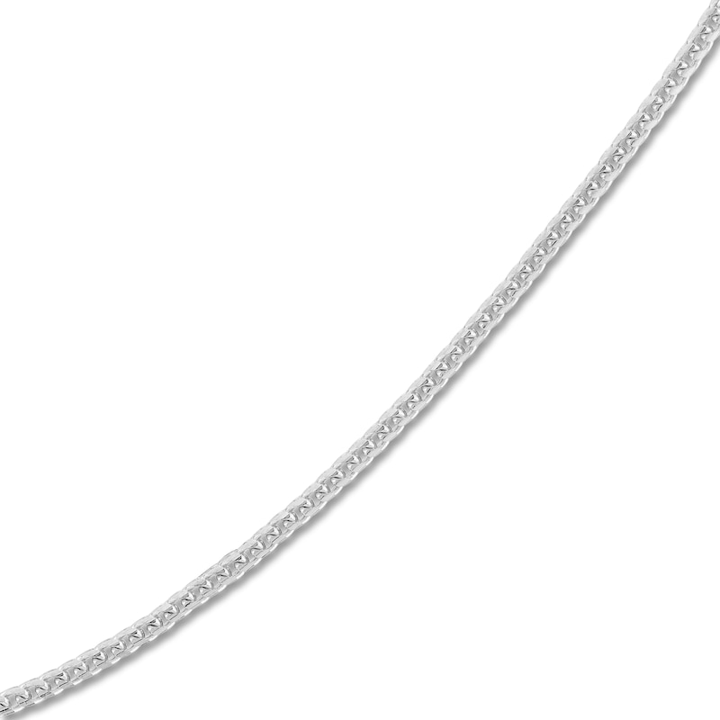Main Image 2 of Round Solid Franco Chain Necklace 14K White Gold 20" 1.2mm
