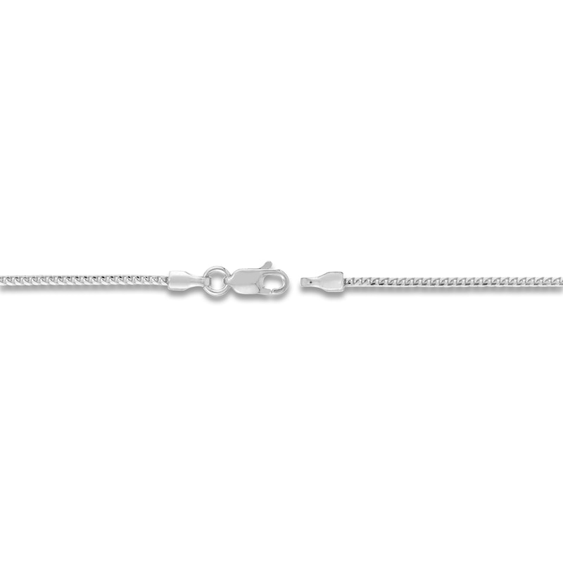 Main Image 3 of Round Solid Franco Chain Necklace 14K White Gold 20" 1.2mm
