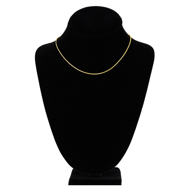 Main Image 4 of Round Solid Franco Chain Necklace 14K Yellow Gold 16" 1.2mm