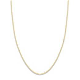 Round Solid Franco Chain Necklace 14K Yellow Gold 24" 1.2mm