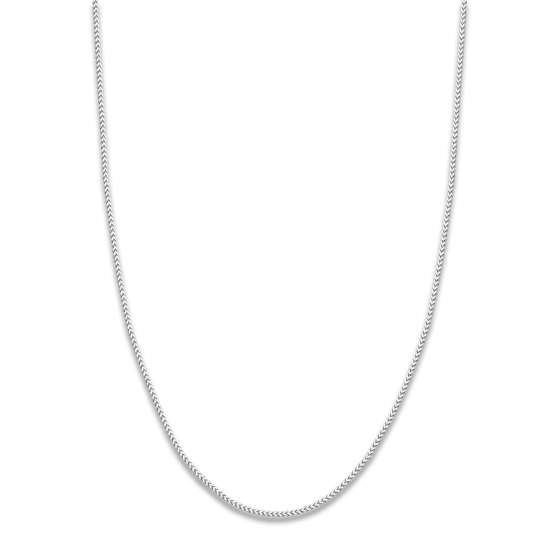 Main Image 1 of Round Solid Franco Chain Necklace 14K White Gold 22&quot; 2mm