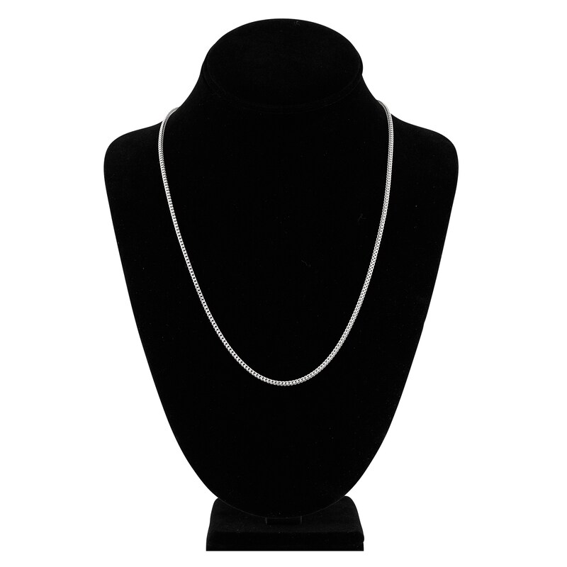 Main Image 4 of Round Solid Franco Chain Necklace 14K White Gold 22&quot; 2mm
