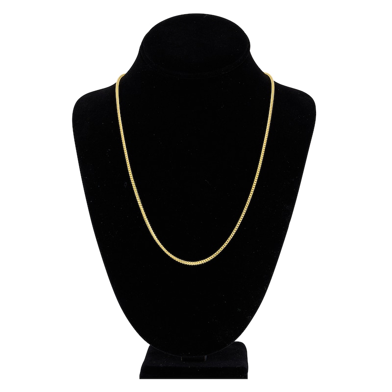 Main Image 4 of Round Solid Franco Chain Necklace 14K Yellow Gold 22" 2mm