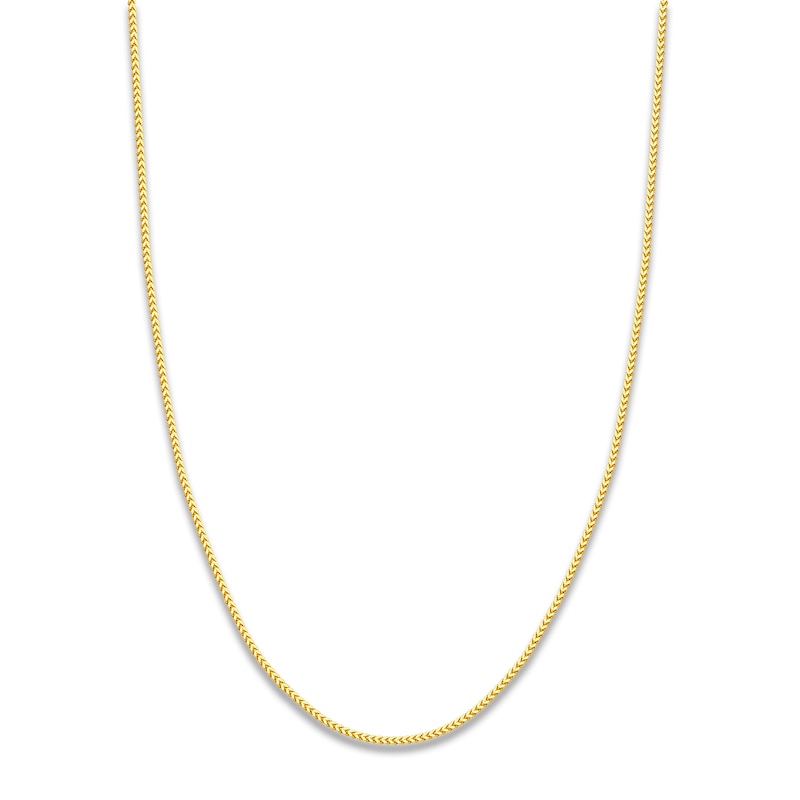 Main Image 1 of Round Solid Franco Chain Necklace 14K Yellow Gold 24" 2mm