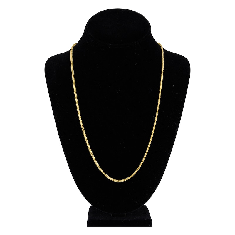 Main Image 4 of Round Solid Franco Chain Necklace 14K Yellow Gold 24" 2mm