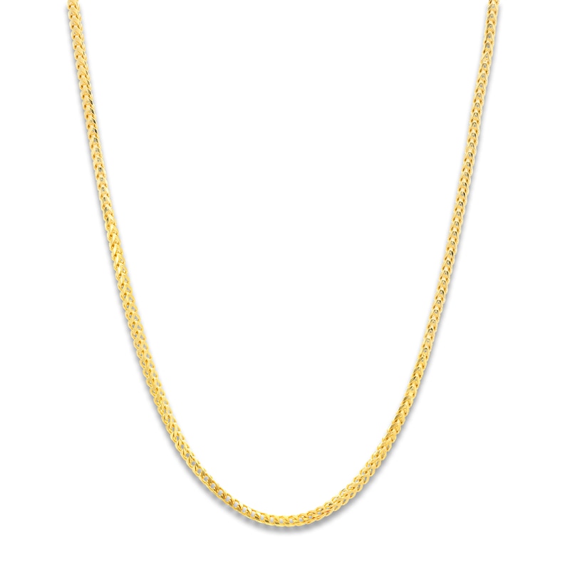 Main Image 1 of Round Solid Franco Chain Necklace 14K Yellow Gold 24" 2.5mm