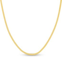 Herringbone Chain Necklace 14K Yellow Gold 18&quot;