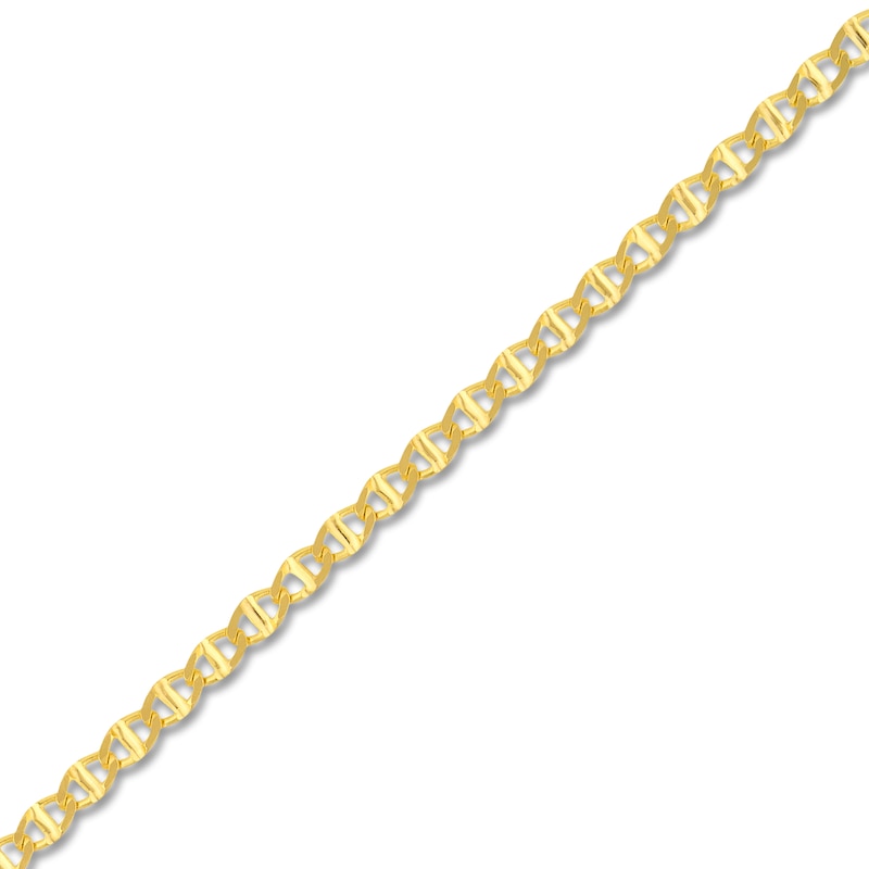 Main Image 2 of Flat Solid Mariner Chain Necklace 14K Yellow Gold 20" 2.2mm