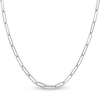 Thumbnail Image 1 of Solid Paperclip Chain Necklace 14K White Gold 16" 3.85mm
