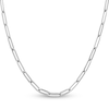 Thumbnail Image 1 of Solid Paperclip Chain Necklace 14K White Gold 18" 3.85mm