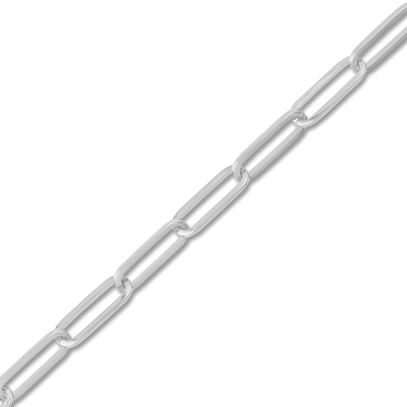 Main Image 2 of Solid Paperclip Chain Necklace 14K White Gold 20" 3.85mm