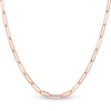 Thumbnail Image 0 of Solid Paperclip Chain Necklace 14K Rose Gold 16" 3.85mm
