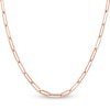 Thumbnail Image 1 of Solid Paperclip Chain Necklace 14K Rose Gold 16" 3.85mm