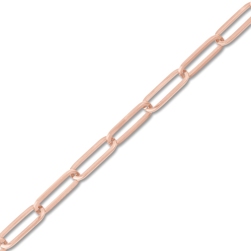 Main Image 2 of Solid Paperclip Chain Necklace 14K Rose Gold 16" 3.85mm