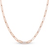 Thumbnail Image 1 of Solid Paperclip Chain Necklace 14K Rose Gold 18" 3.85mm