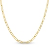 Thumbnail Image 1 of Solid Paperclip Chain Necklace 14K Yellow Gold 16" 3.85mm