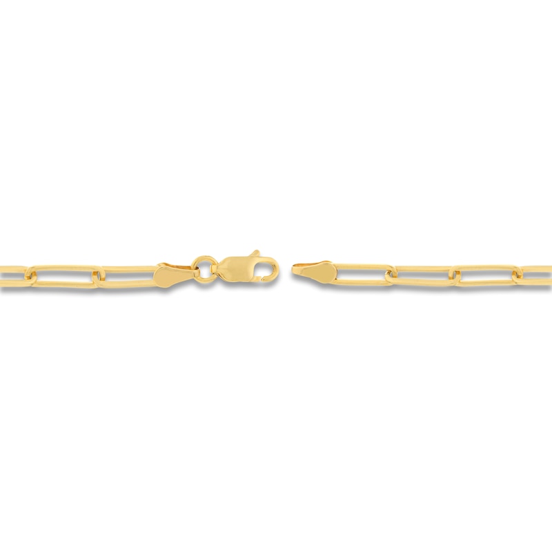 Main Image 3 of Solid Paperclip Chain Necklace 14K Yellow Gold 16" 3.85mm