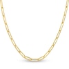 Thumbnail Image 1 of Solid Paperclip Chain Necklace 14K Yellow Gold 20" 3.85mm