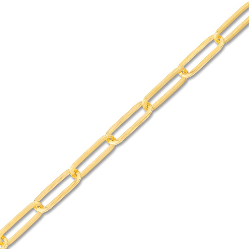 Main Image 2 of Solid Paperclip Chain Necklace 14K Yellow Gold 20" 3.85mm