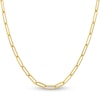 Thumbnail Image 1 of Solid Paperclip Chain Necklace 14K Yellow Gold 24" 3.85mm
