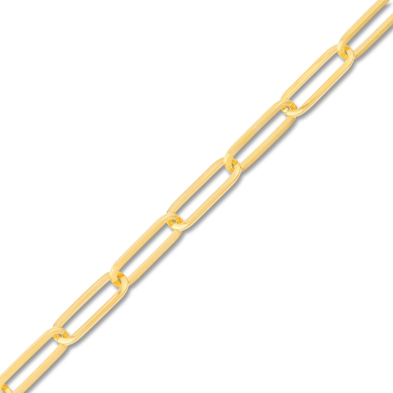 Main Image 2 of Solid Paperclip Chain Necklace 14K Yellow Gold 24" 3.85mm