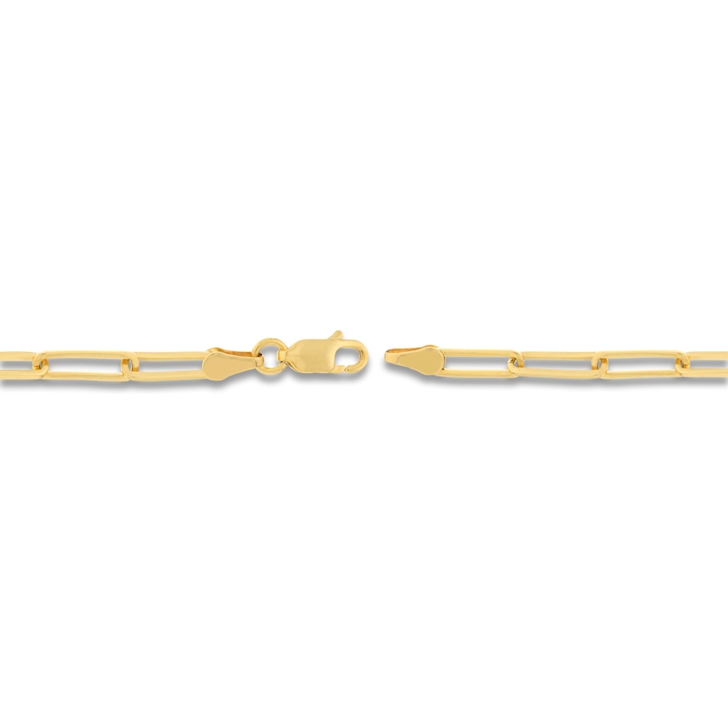 Main Image 3 of Solid Paperclip Chain Necklace 14K Yellow Gold 24" 3.85mm