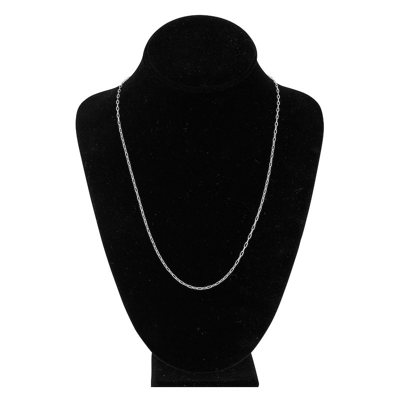 Main Image 4 of Solid Paperclip Chain Necklace 14K White Gold 22" 1.95mm