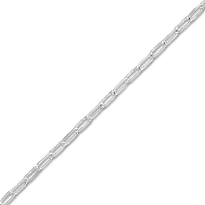 Main Image 2 of Solid Paperclip Chain Necklace 14K White Gold 24" 1.95mm