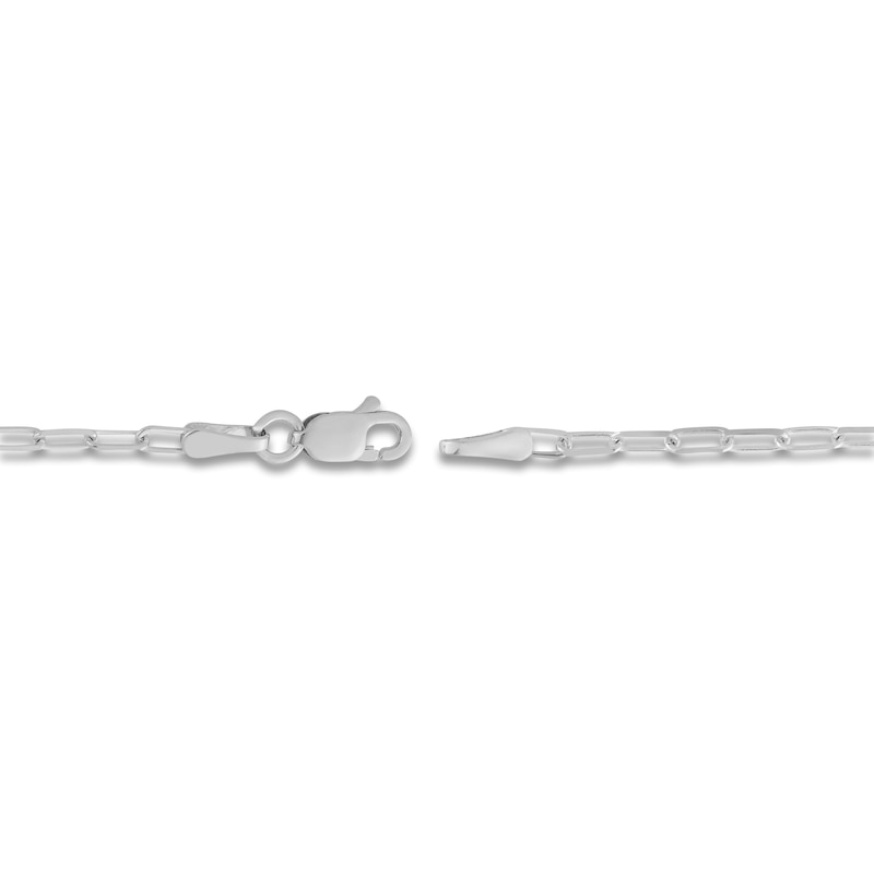 Main Image 3 of Solid Paperclip Chain Necklace 14K White Gold 24" 1.95mm