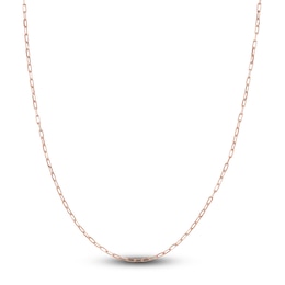 Solid Paperclip Chain Necklace 14K Rose Gold 18" 1.95mm