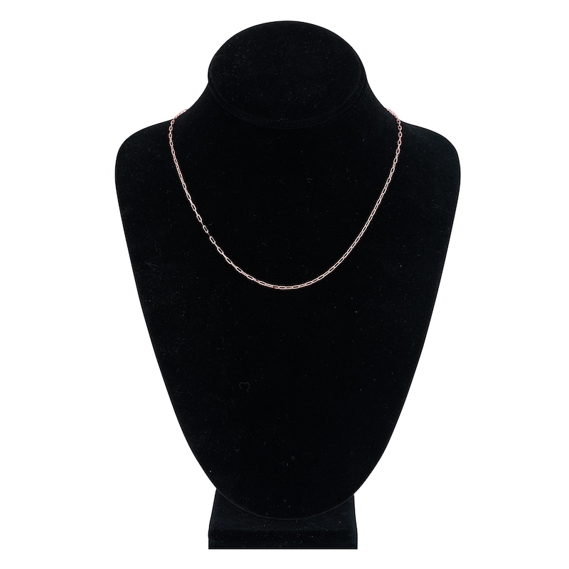 Main Image 4 of Solid Paperclip Chain Necklace 14K Rose Gold 18" 1.95mm