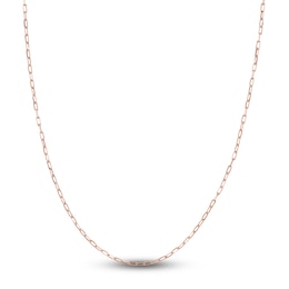 Solid Paperclip Chain Necklace 14K Rose Gold 20" 1.95mm