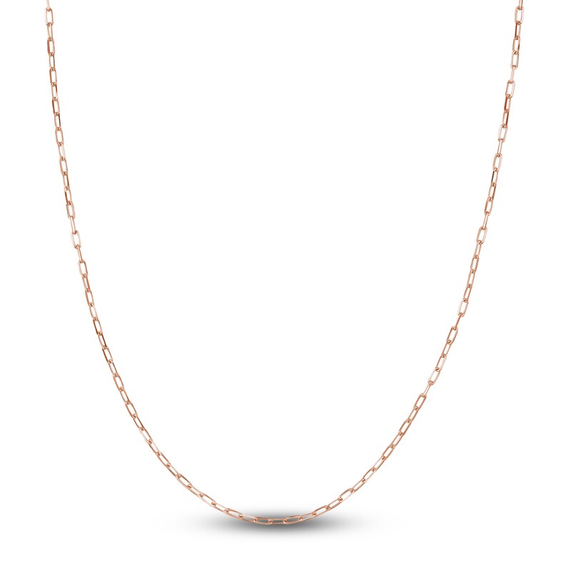 Main Image 1 of Solid Paperclip Chain Necklace 14K Rose Gold 20" 1.95mm