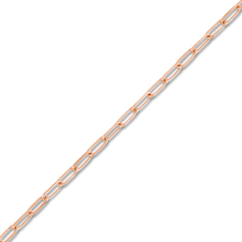 Main Image 2 of Solid Paperclip Chain Necklace 14K Rose Gold 20" 1.95mm