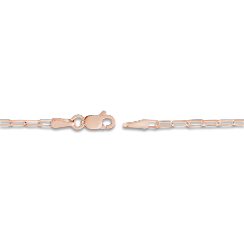 Main Image 3 of Solid Paperclip Chain Necklace 14K Rose Gold 20" 1.95mm