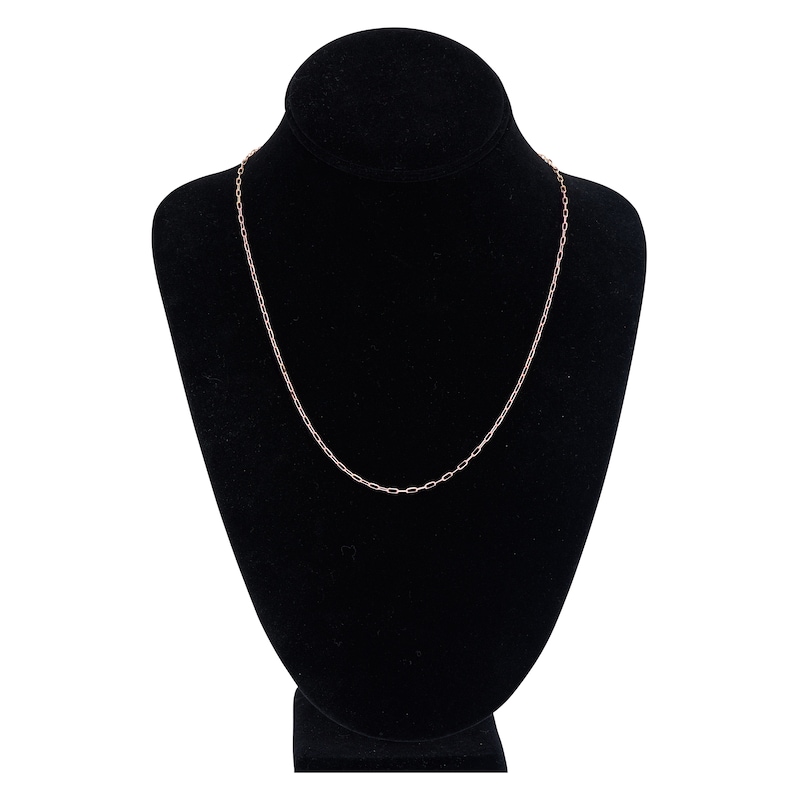 Main Image 4 of Solid Paperclip Chain Necklace 14K Rose Gold 20" 1.95mm