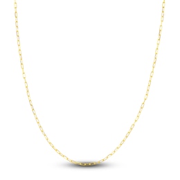 Solid Paperclip Chain Necklace 14K Yellow Gold 16" 1.95mm