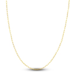 Solid Paperclip Chain Necklace 14K Yellow Gold 18" 1.95mm