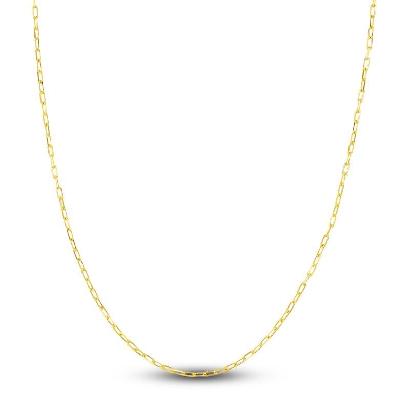 Main Image 1 of Solid Paperclip Chain Necklace 14K Yellow Gold 18" 1.95mm