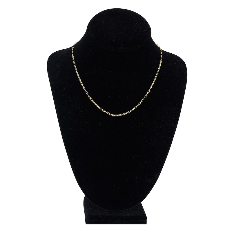 Main Image 4 of Solid Paperclip Chain Necklace 14K Yellow Gold 18" 1.95mm