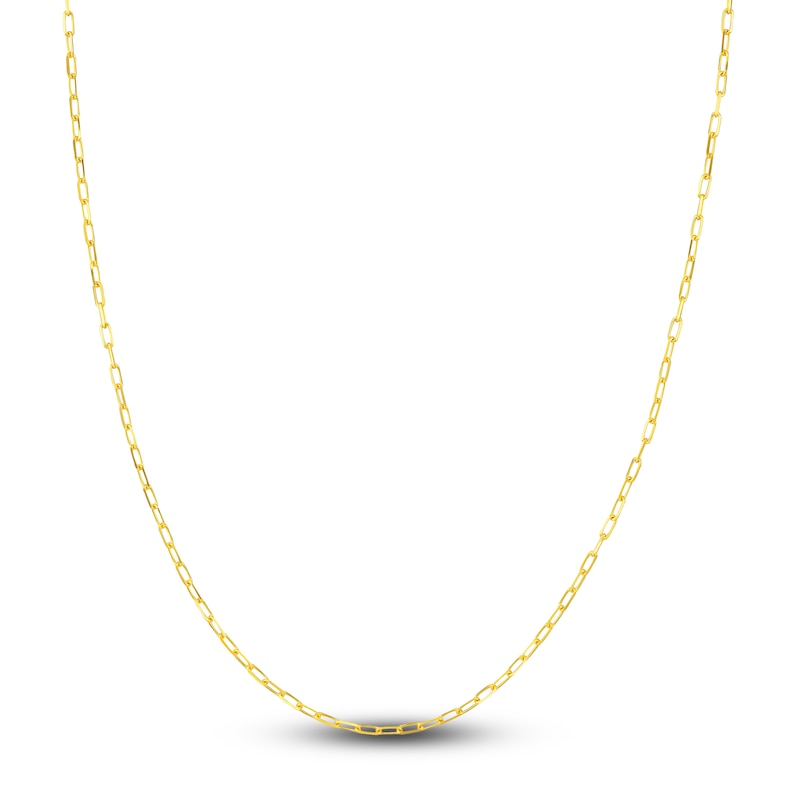 Main Image 1 of Solid Paperclip Chain Necklace 14K Yellow Gold 20" 1.95mm