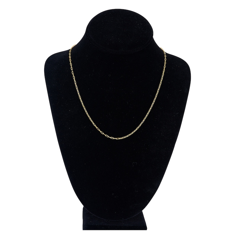 Main Image 4 of Solid Paperclip Chain Necklace 14K Yellow Gold 20" 1.95mm