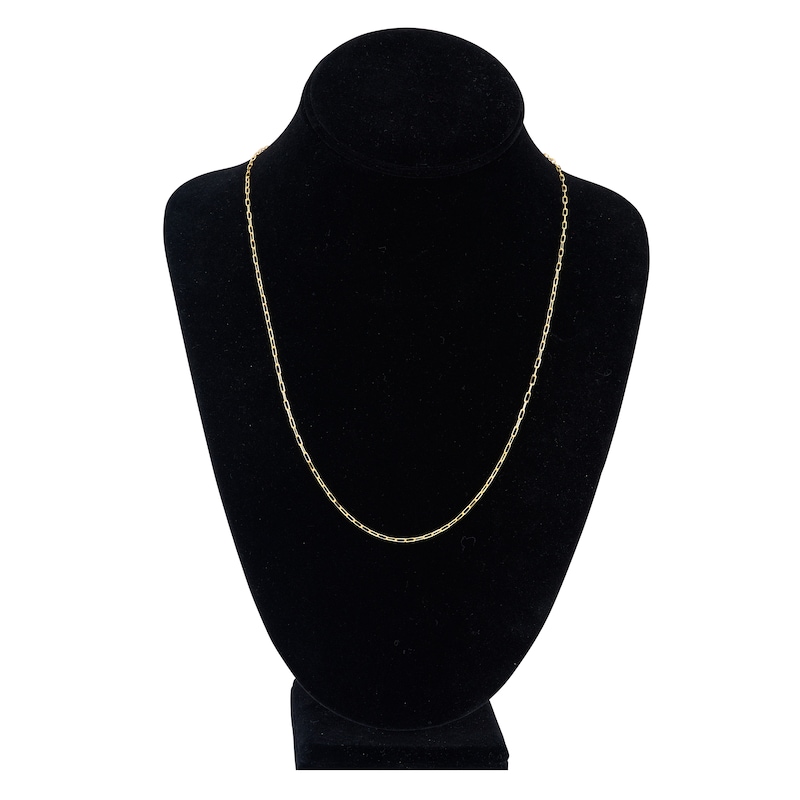 Main Image 4 of Solid Paperclip Chain Necklace 14K Yellow Gold 22" 1.95mm