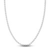 Thumbnail Image 1 of Hollow Rolo Chain Necklace 14K White Gold 18" 3.8mm
