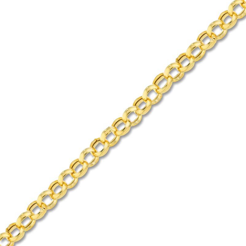 Main Image 2 of Hollow Rolo Chain Necklace 14K Yellow Gold 16" 3.8mm