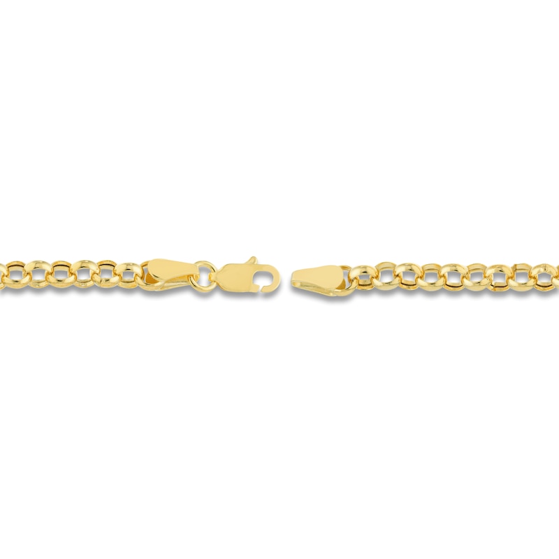 Main Image 3 of Hollow Rolo Chain Necklace 14K Yellow Gold 16" 3.8mm